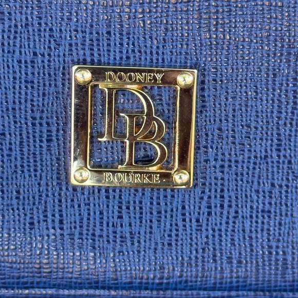 Dooney & Bourke Midnight Blue Pebble Grain Leather Wristlet - Picture 2 of 9